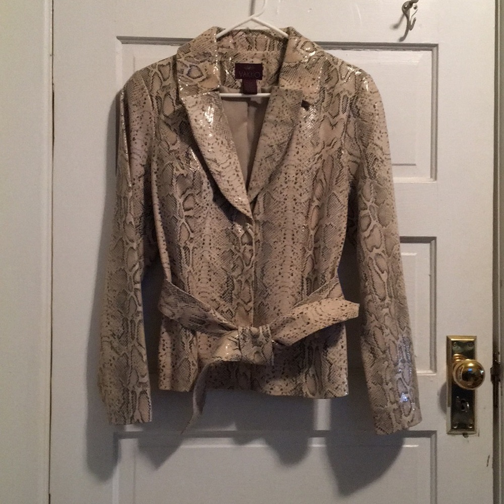Painted leather jacket